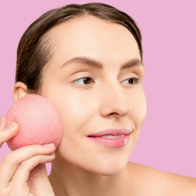 Konjac Facial Cleansing Sponge (Pink)
