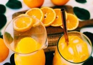 Orange Juice in Glass Jar